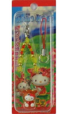 駿河屋 -<中古>キティ 阿蘇牛バージョン 二つ折り携帯用ストラップ