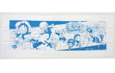 駿河屋 中古 集合 麦わらの一味 ちびキャラ オリジナル手ぬぐい ワンピース モジャ ジャンプフェスタ14限定スタンプラリー完走特典 タオル 手ぬぐい