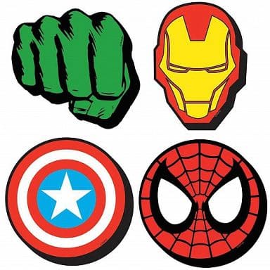 駿河屋 買取 ヒーローアイコン ダイカットマグネット 4種セット Marvel 小物