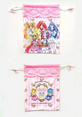 駿河屋 中古 プリキュア パートナー ピンク ドキドキ おしゃれポーチ 映画 ドキドキ プリキュア マナ結婚 未来につなぐ希望のドレス 前売り券購入特典 バック 袋類