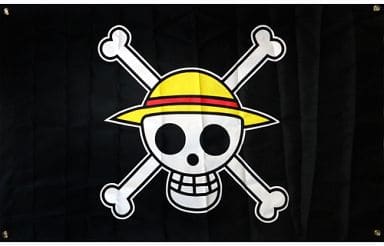 駿河屋 中古 麦わら海賊団 海賊旗 ワンピース 10周年記念グッズ タペストリー