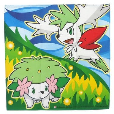 駿河屋 中古 シェイミ ランドフォルム スカイフォルム ハンカチ ポケットモンスタープラチナ ポケモンセンター限定 タオル 手ぬぐい