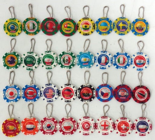 駿河屋 -<中古>全32種セット カジノチップキーホルダー 「2006年W杯