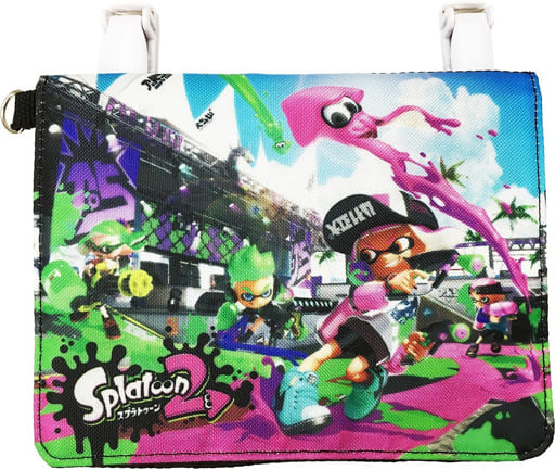 駿河屋 買取 ガール ボーイ メインイラスト柄 クリップ付ミニバッグ Splatoon2 スプラトゥーン2 バック 袋類