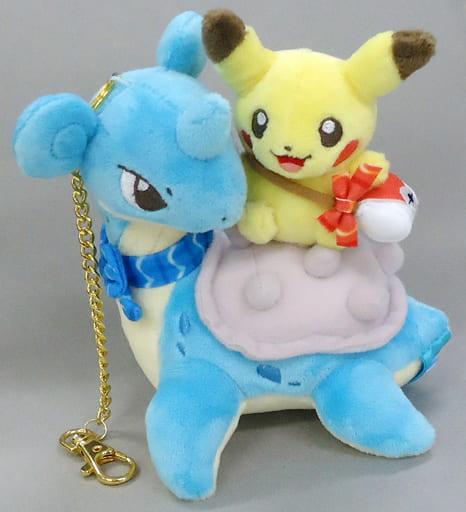 駿河屋 中古 ピカチュウ ラプラス マスコット ラプラスに乗って ポケットモンスター ポケモンセンター限定 キーホルダー マスコット