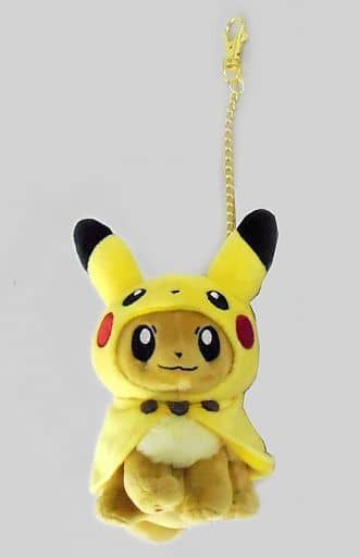 駿河屋 買取 ピカチュウポンチョのイーブイ マスコット ポケットモンスター ポケモンセンター限定 キーホルダー マスコット