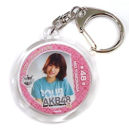 朝長美桜(HKT48)/48位 ミニコースターキーホルダー 「AKB48総選挙!私服サプライズ2018」 AKB48 CAFE＆SHOPタイアップキャンペーン
