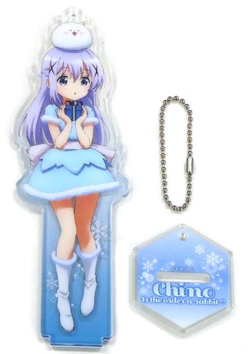 チノ 描きおろしスタンドアクリルキーホルダー Winter Party 「ご注文はうさぎですか??×マルイ ご注文はOIOIですか??」