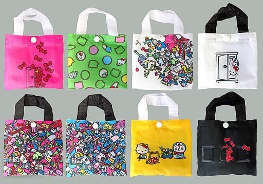 駿河屋 -<中古>全8種セット エコバッグ 「ドラえもん×ハローキティ