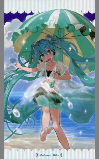 駿河屋 買取 A 初音ミク Bobイラスト 描き下ろしマルチクロス Vocaloid タオル 手ぬぐい