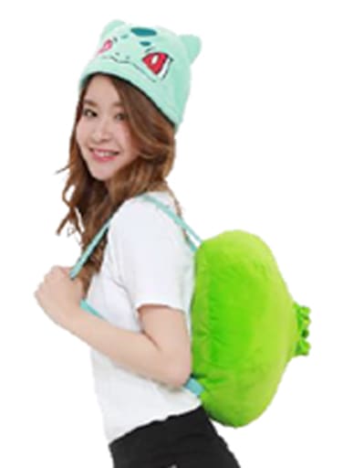 駿河屋 新品 中古 フシギダネ 着ぐるみリュック2点セット ハーフキャップ タネ ポケットモンスター バック 袋類