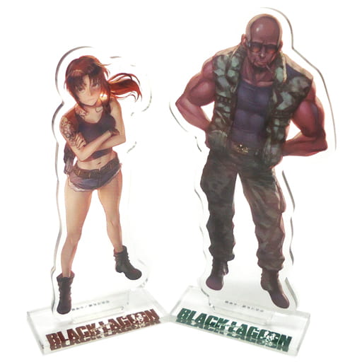 駿河屋 中古 ラグーン商会 レヴィ ダッチ アクリルスタンド2体セット Black Lagoon ブラックラグーン 月刊サンデーgx 19年10月号付録 小物