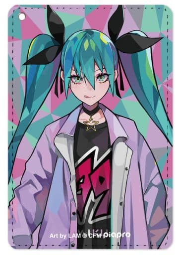 駿河屋 新品 中古 初音ミク Street Style Art By Lam 1ポケットパスケース ピアプロキャラクターズ 財布 パスケース