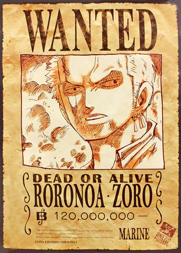 駿河屋 買取 ロロノア ゾロ ワンピース 手配書ポスター Op展12 大阪ver ポスター 駿河屋 買取 ロロノア ゾロ ワンピース 手配書ポスター Op展12 大阪ver ポスター