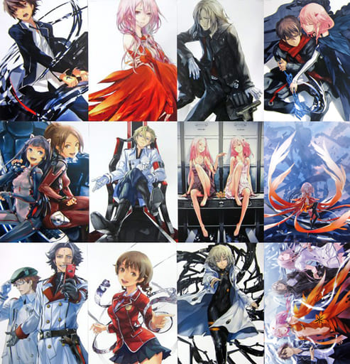 駿河屋 中古 Guilty Crown Jacket Posterbook ポスター12枚セット ジャケットイラスト ギルティクラウン Blu Ray Box Aniplex 購入特典 ポスター