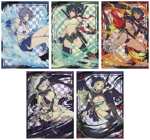 駿河屋 -<中古>A3クリアポスター 全5種セット 「閃乱カグラ 爆乳