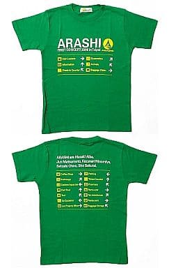 駿河屋 -<中古>嵐 Tシャツ グリーン 「ARASHI FIRST CONCERT 2006 in