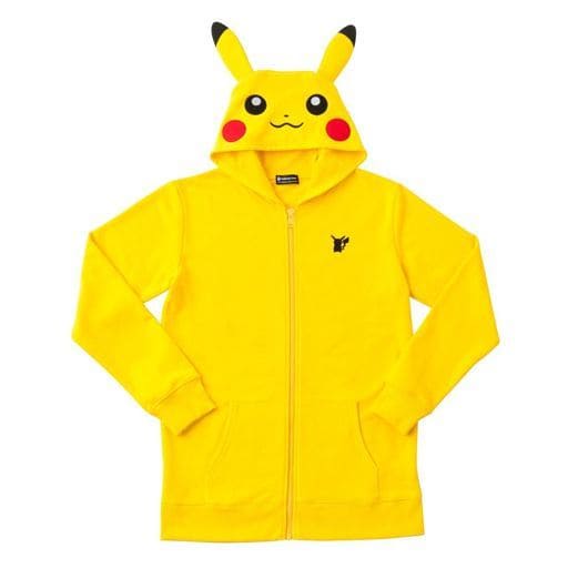 駿河屋 -<中古>ピカチュウ 耳つきパーカー イエロー Adult(大人用/M