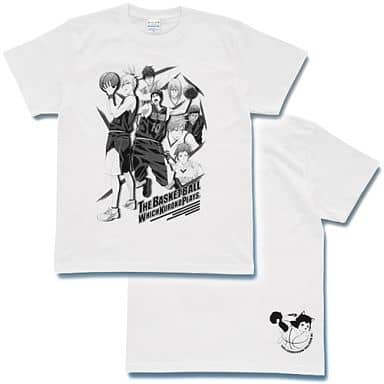 駿河屋 新品 中古 キャラクター集合柄 Tシャツ ホワイト Sサイズ 黒子のバスケ その他