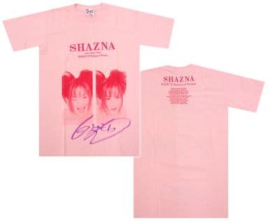 駿河屋 -<中古>[直筆サイン入り] SHAZNA Tシャツ ピンク Mサイズ