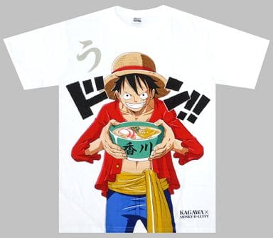 駿河屋 中古 モンキー D ルフィ 香川県 うどん Tシャツ ホワイト ワンピース Opj47クルーズ Tシャツ投票コンテスト 当選品 その他