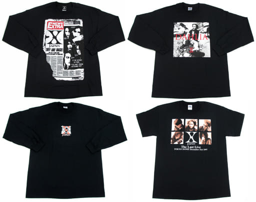 駿河屋 -<中古>X JAPAN 復刻版ツアーTシャツ4種セット ブラック L ...