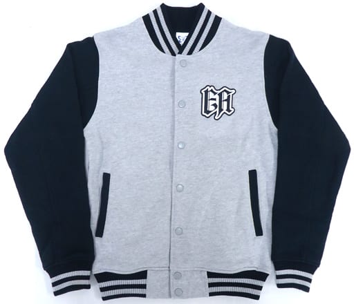 駿河屋 -<中古>藍井エイル スウェットスタジャン グレー×ブラック L