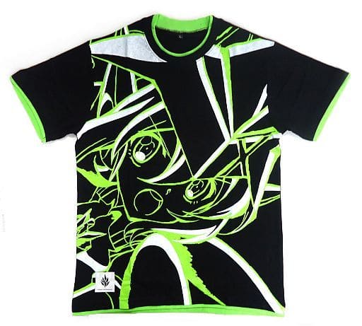 駿河屋 -<中古>暁切歌 キャラクターTシャツ ブラック×グリーン Lサイズ