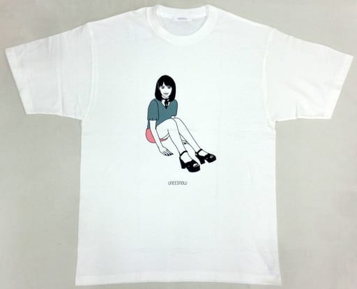 駿河屋 -<中古>渡辺麻友×UNEEDNOW イラストTシャツ ホワイト Lサイズ ...