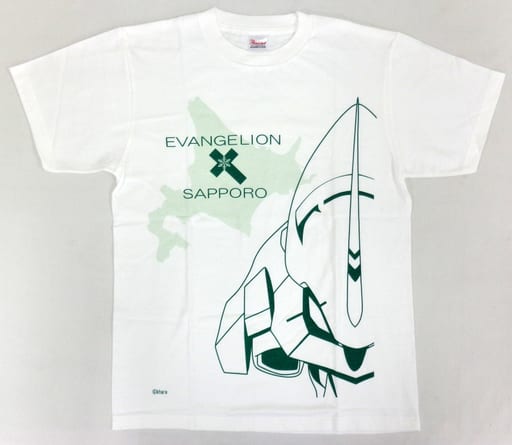 初号機アップデザイン Tシャツ ホワイト×グリーン Mサイズ 「エヴァンゲリオン展×札幌」