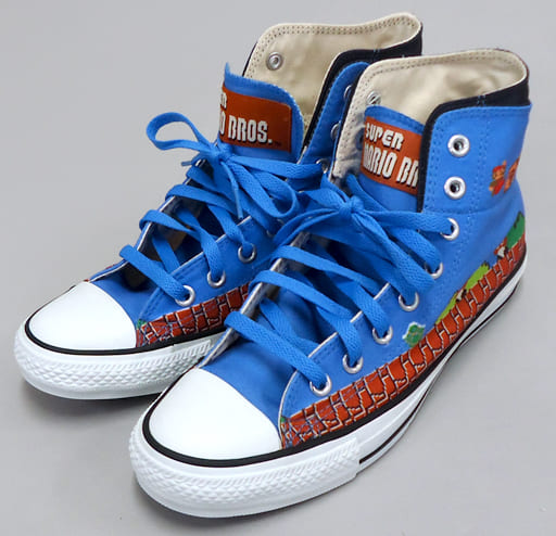 駿河屋 中古 マリオ ゲームステージ 地上 スニーカー コンバース オールスター ブルー 27cm Converse スーパーマリオブラザーズ 第2弾 シューズ 駿河屋 中古 マリオ ゲームステージ 地上 スニーカー コンバース オールスター ブルー 27cm Converse スーパーマリオブラザーズ 第2弾 シューズ