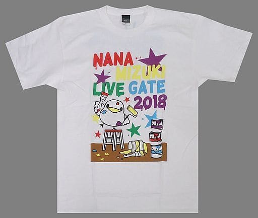 駿河屋 -<中古>水樹奈々 NM-TEE B(Tシャツ) ホワイト Mサイズ 「NANA