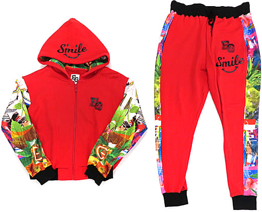 駿河屋 -<中古>E-girls E.G. SMILE Jersey(ジャージ) レッド Girl's