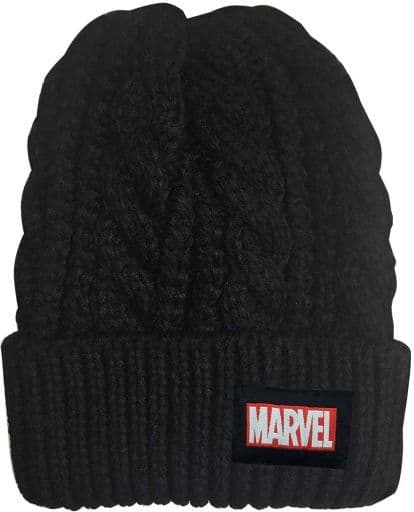 駿河屋 中古 ロゴ ニットキャップ ブラック Marvel 帽子