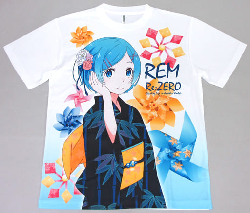 駿河屋 中古 レム 夏祭りver フルグラフィックtシャツ ホワイト フリーサイズ Re ゼロから始める異世界生活 Re ゼロから始める夏祭り生活 In ドン キホーテ その他