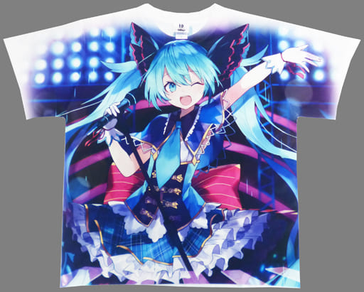 初音ミク(しゅがおver.) フルグラフィックTシャツ Lサイズ 「初音ミク 10th Anniversary コラボストア in アトレ秋葉原」 初音ミク(しゅがおver.) フルグラフィックTシャツ Lサイズ 「初音ミク 10th Anniversary コラボストア in アトレ秋葉原」