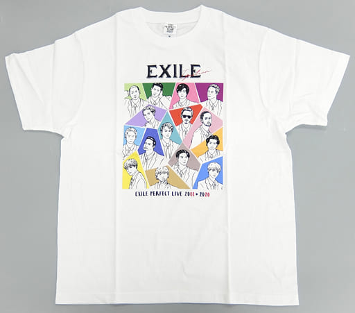 駿河屋 中古 Exile イラストtシャツ ホワイト Lサイズ Exile Perfect Live 01 Exile Tribe Station限定 Tシャツ