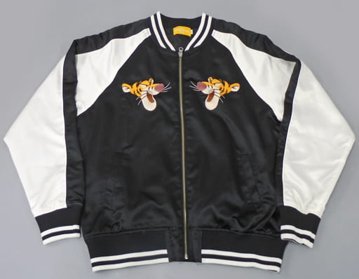 駿河屋 -<中古>ティガー スカジャン ブラック×ホワイト Lサイズ 「くま