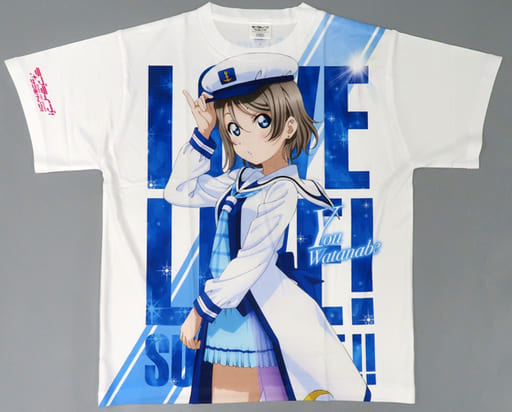 渡辺曜(未来の僕らは知ってるよver.) フルグラフィックTシャツ ホワイト フリーサイズ(Lサイズ) 「ラブライブ!サンシャイン!!」 C94グッズ