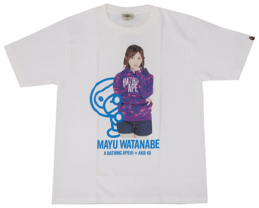 駿河屋 -<中古>渡辺麻友 フォトTシャツ ホワイト Sサイズ 「AKB48×A ...