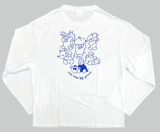 駿河屋 -<中古>V6 長袖Tシャツ ホワイト 「LIVE TOUR V6 groove」(T