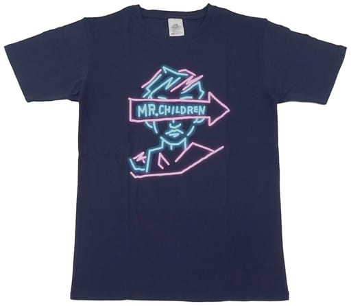 駿河屋 -<中古>Mr.Children エントランスマン(Neon) Tシャツ ネイビー