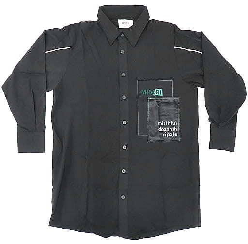 スノーブルー MIDORI 白井悠介 Overlapping shirt シャツ ブラック