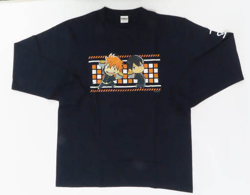 駿河屋 -<中古>日向翔陽&影山飛雄 ロングTシャツ ネイビー Lサイズ