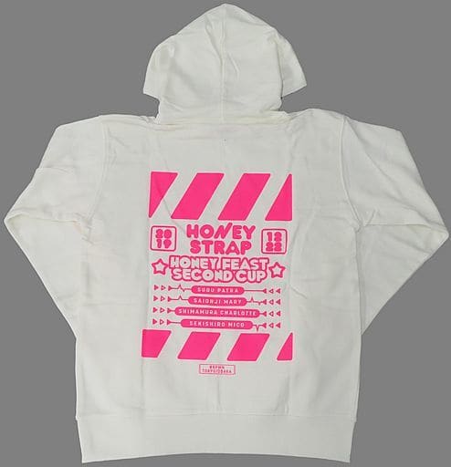 駿河屋 -<中古>ロゴ パーカー ホワイト Lサイズ 「バーチャルYouTuber