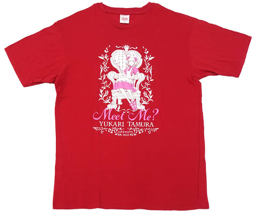 駿河屋 -<中古>田村ゆかり 日替わりTシャツ レッド Lサイズ 「田村