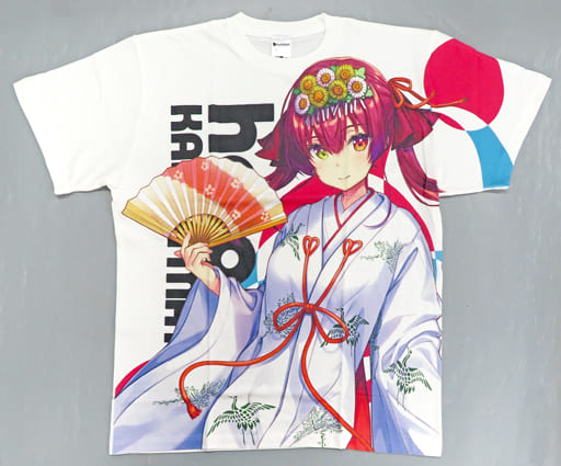 ホロライブ フルグラフィックTシャツXL 巫女Ver 宝鐘マリン-