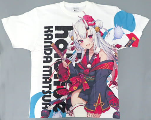 ホロライブ　百鬼あやめ　フルグラフィックTシャツ　Lサイズ　巫女衣装ver