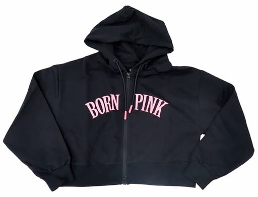 駿河屋 -<中古>BLACKPINK クロップドジップアップフーディー ブラック ...