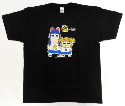 ポプ子＆ピピ美 Tシャツ 85周年記念 ブラック Lサイズ 「ポプテピピック×阪神タイガース2020」
